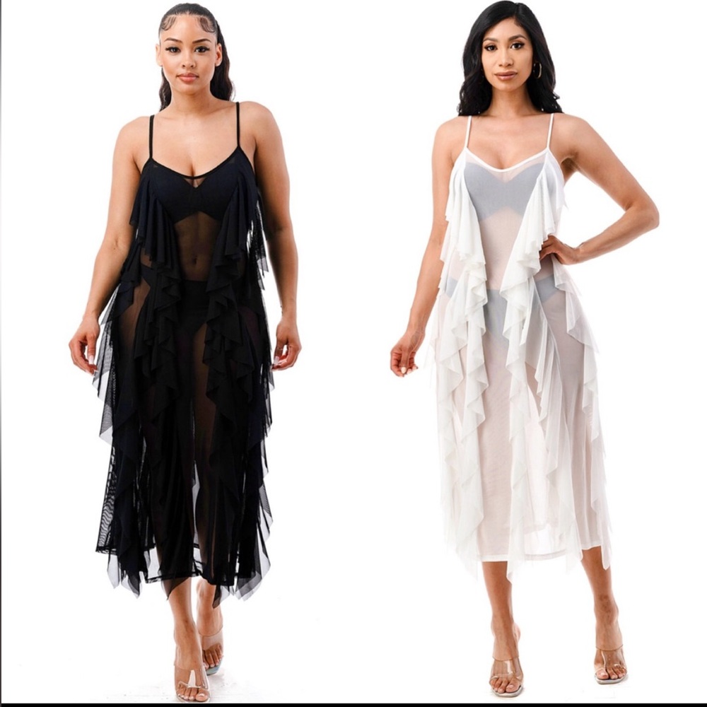 White Sheer Dress/Cover Up